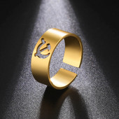 VASSAGO 2023 m. naujas sovietinis logotipas su kūjo pjautuvu žiedas iš nerūdijančio plieno, reguliuojamas senovinių papuošalų vakarėlio dovana vyrams ir moterims