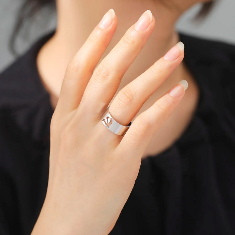 VASSAGO 2023 m. naujas sovietinis logotipas su kūjo pjautuvu žiedas iš nerūdijančio plieno, reguliuojamas senovinių papuošalų vakarėlio dovana vyrams ir moterims