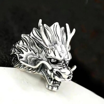 Ретро демон дракон сирена пръстен доминиращ хип хоп рок готически пръстени аксесоари модни мъжки женски бижута регулируем размер