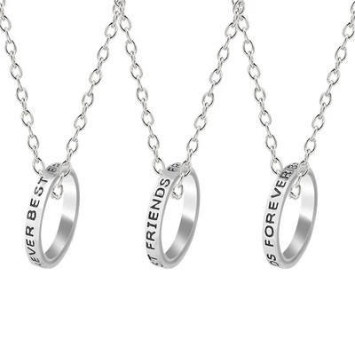 3 db/szett Best Friends nyaklánc szív alakú medál BFF nyakláncok barátság nyaklánc nőknek lányok nővérek láncok ajándék