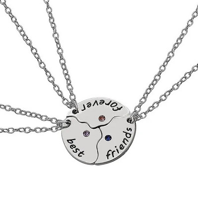 3 db/szett Best Friends nyaklánc szív alakú medál BFF nyakláncok barátság nyaklánc nőknek lányok nővérek láncok ajándék