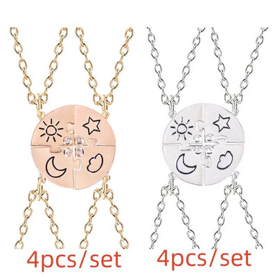 3 db/szett Best Friends nyaklánc szív alakú medál BFF nyakláncok barátság nyaklánc nőknek lányok nővérek láncok ajándék