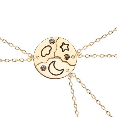 3 db/szett Best Friends nyaklánc szív alakú medál BFF nyakláncok barátság nyaklánc nőknek lányok nővérek láncok ajándék