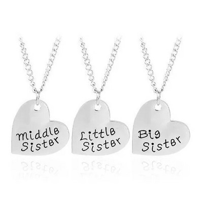 3 db/szett Best Friends nyaklánc szív alakú medál BFF nyakláncok barátság nyaklánc nőknek lányok nővérek láncok ajándék