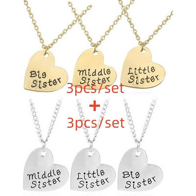 3 db/szett Best Friends nyaklánc szív alakú medál BFF nyakláncok barátság nyaklánc nőknek lányok nővérek láncok ajándék