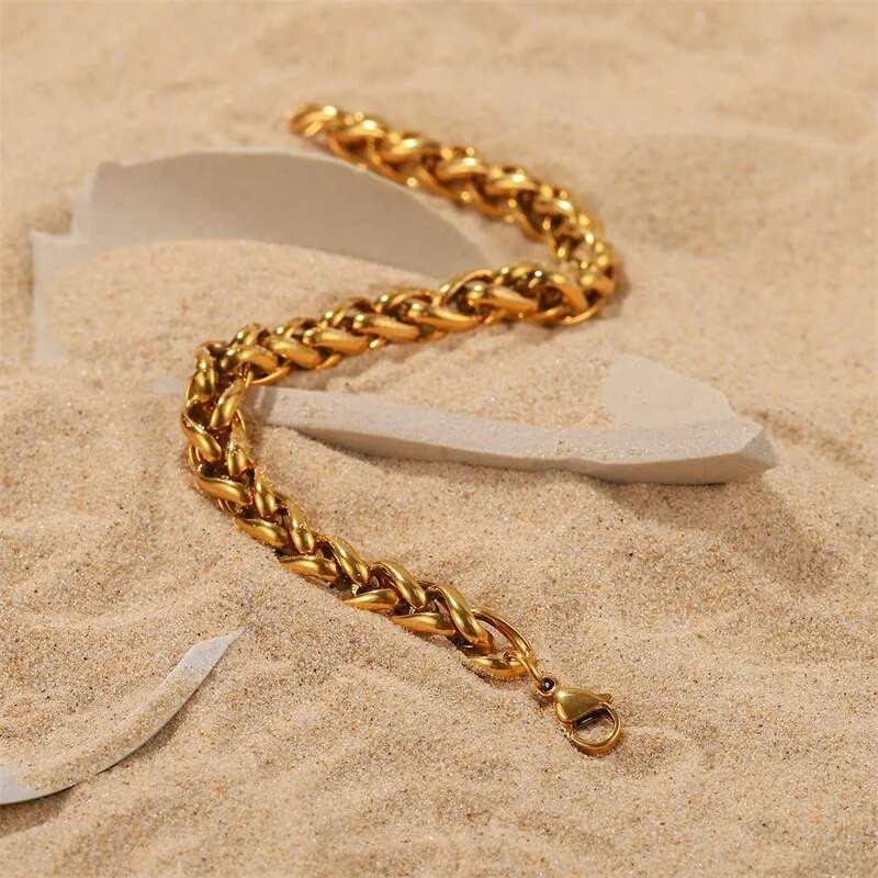 „Youthway“ vyriška 8 mm nerūdijančio plieno apyrankė Kubietiška grandinėlė Auksinė sidabro spalva vyrams riešo papuošalai, dovana 2022 m.