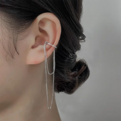 1PC Panka neregulāra ķēdes auss auss Clip Sieviešu saspraužamie auskari Goth Forši garie pušķu ausu klipsi bez pīrsinga auskaru rotaslietas dāvana