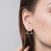 Nauji auskarai Madingi Paprasti auskarai su smeigtukais Asmenybė Madinga Trys būdai nešioti Trikampiai auskarai Didmeninė prekyba papuošalais Moteriški auskarai