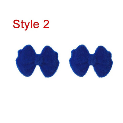 Κορεάτικη μόδα Μπλε φανελένιο βελούδινο φιόγκο καρφωτό σκουλαρίκι για γυναίκες Προσωπικότητα Απλό κορίτσι Χαριτωμένα δώρα κοσμήματα για πάρτι με καρφιά για αυτιά