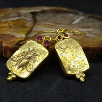 Bee Honey κρεμαστά σκουλαρίκια για γυναίκες Στερεοσκοπικά έντομα Γαμήλια σκουλαρίκια χρυσό χρώμα Drop shipping