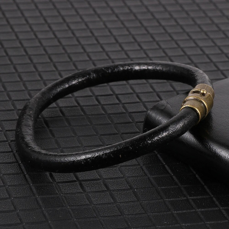 Vienkāršas sievietes Vīriešu 6 mm oriģinālās govs ādas ādas virves siksna rokassprādzes rotaslietas sakausējums magnētiskā sprādze aproces Rokas saite Herren