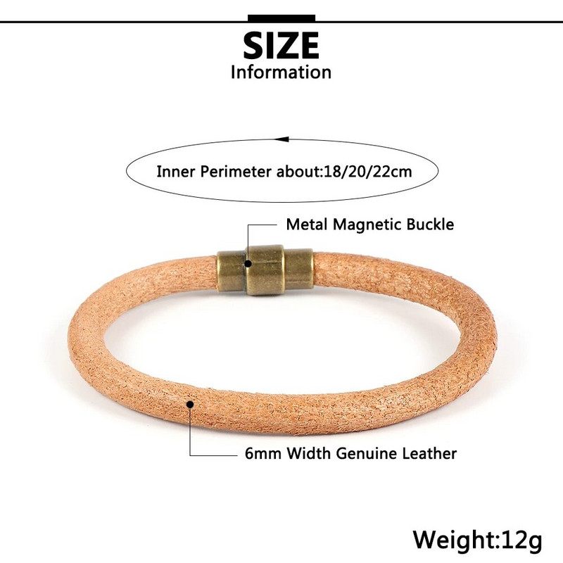 Vienkāršas sievietes Vīriešu 6 mm oriģinālās govs ādas ādas virves siksna rokassprādzes rotaslietas sakausējums magnētiskā sprādze aproces Rokas saite Herren