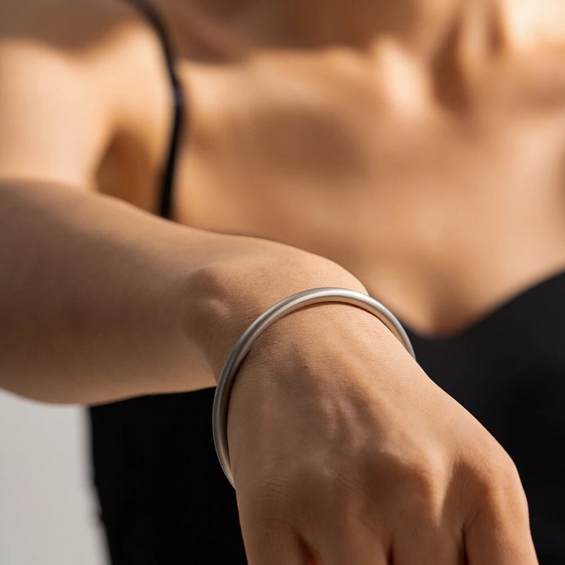 Youthway Vintage από ανοξείδωτο ατσάλι απλό δαχτυλίδι λείο βραχιόλι αδιάβροχο κλασικό γυναικείο αξεσουάρ Κοσμήματα Δώρο