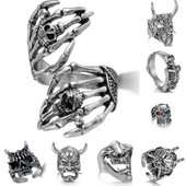 Ολόσωμος σκελετός Skull Ring Ανδρικά και Γυναικεία Hip Hop Rock Dark Hug Open Ring Demon Punk Gothic Biker Κοσμήματα Δώρα απόκριες
