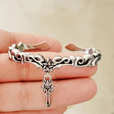 Jauns vintage dizains Vine Open Rokassprādze Hexagram Star Sword Dark Pattern Band Punk Rotaslietas Aksesuāri Dekorācijas Dāvanas Vairumtirdzniecība
