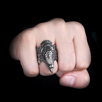 Мъжки пръстени Летящ орел Пънк Рок Хип Хоп Личност за мотоциклетист Мъжко гадже Бижута Творчество Подарък на едро