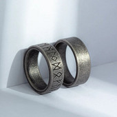 Νέο ρετρό πανκ δαχτυλίδι ρούνων Odin Viking για άντρες Γυναικεία Μόδα με απλά γράμματα Δαχτυλίδι Λέξεις Δαχτυλίδι Ανδρικά κοσμήματα Δώρο Ζευγαριού Χονδρική