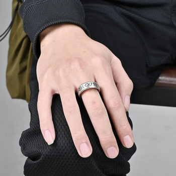 Нов ретро пънк пръстен с руна на Один Викинг за мъже, жени, мода, прости надписи, думи, пръстен, мъжки бижута, парти, подарък за двойка на едро