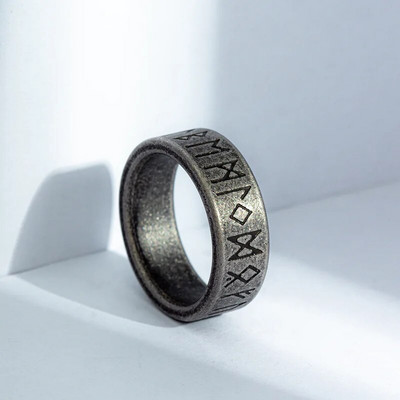 Νέο ρετρό πανκ δαχτυλίδι ρούνων Odin Viking για άντρες Γυναικεία Μόδα με απλά γράμματα Δαχτυλίδι Λέξεις Δαχτυλίδι Ανδρικά κοσμήματα Δώρο Ζευγαριού Χονδρική