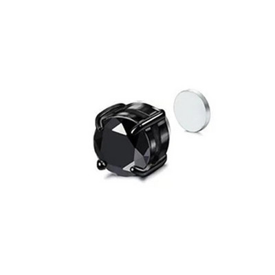 1PC Crystal Strong Magnetic Ear Stud Εύκολη χρήση Σκουλαρίκια με κλιπ για γυναίκες Ανδρικά σκουλαρίκια μαγνήτης πανκ στρογγυλά ζιργκόν Σκουλαρίκια που δεν τρυπούν