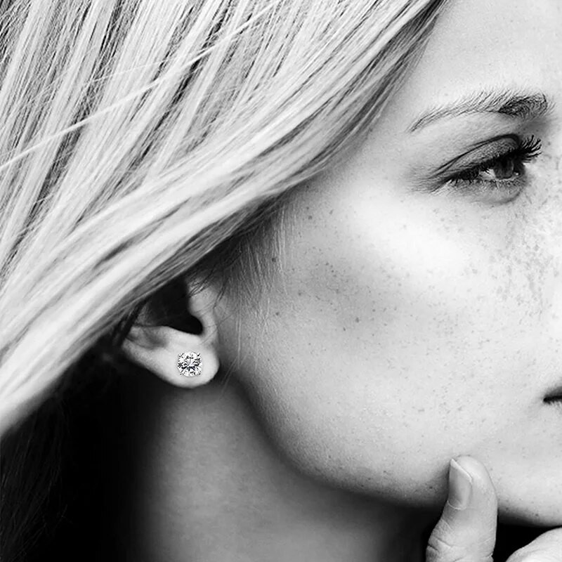 1PC Crystal Strong Magnetic Ear Stud Εύκολη χρήση Σκουλαρίκια με κλιπ για γυναίκες Ανδρικά σκουλαρίκια μαγνήτης πανκ στρογγυλά ζιργκόν Σκουλαρίκια που δεν τρυπούν