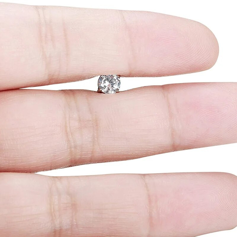 1PC Crystal Strong Magnetic Ear Stud Εύκολη χρήση Σκουλαρίκια με κλιπ για γυναίκες Ανδρικά σκουλαρίκια μαγνήτης πανκ στρογγυλά ζιργκόν Σκουλαρίκια που δεν τρυπούν