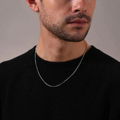 Box Chains Kaklarotas Delicate Square Links Nerūsējošā tērauda ķēdes 2mm 4,5mm Kaklarota vīriešiem Sievietēm no 18 līdz 24 collām