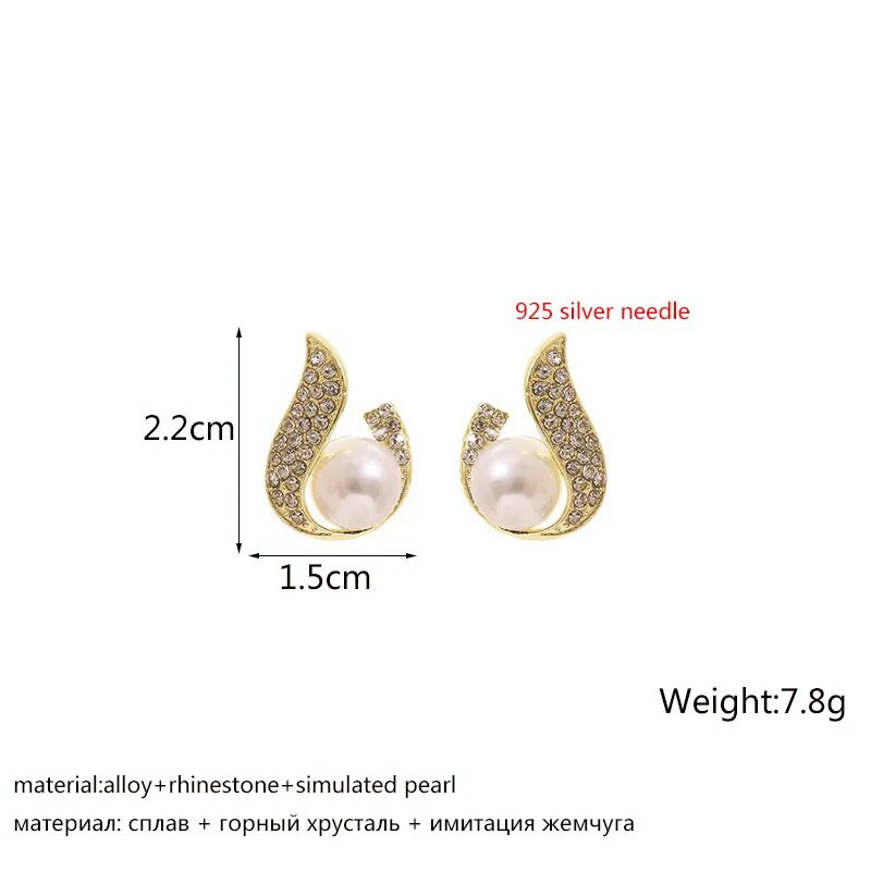 Jauni modes kristāla sieviešu neparasti auskari zelta krāsā liesmas pērļu auskari korejiešu stila ausu rotaslietas boucle d'oreilles