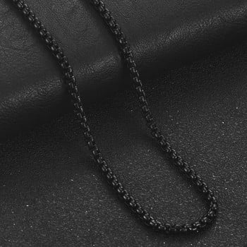 2/3/4/5 мм Мъжки черен цвят от неръждаема стомана Квадратна роло кутия Верига Дамско колие Бижута Подарък Гривна Аксесоари