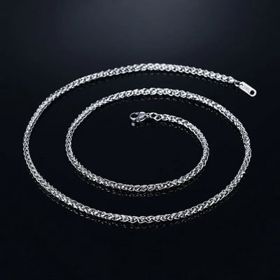 Vnox vīriešu krusta kaklarotas, nerūsējošā tērauda slāņains vienkāršs krusta kulons, virvju kastes ķēdes kaklarota, vienkārša lūgšanu Jēzus apkakle