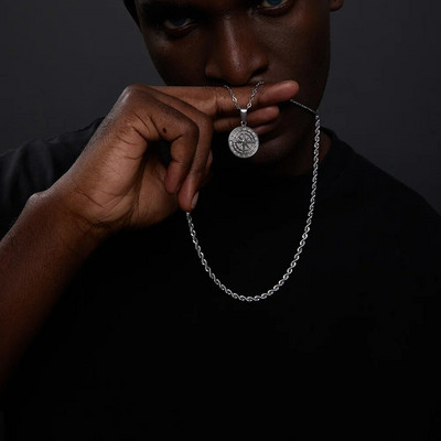 „Vnox“ sluoksniuoti karoliai vyrams, buriavimo kelionių kompaso pakabukas, nerūdijančio plieno kubietiška „Figaro“ kvietinė grandinėlė, laisvalaikio retro apykaklė