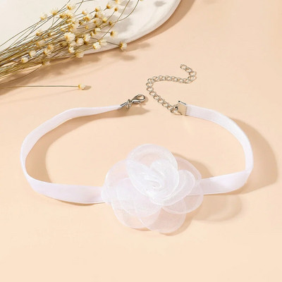 Goth Black Mežģīņu Zieds Līdz Kakla Ķēdes Mežģīņu Kaklarota Sieviešu Modes Kakla rotaslietas Ballīte Dāvanu Kaklarota Ar Ziedu