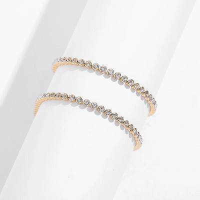 Boho apzeltītas krelles rokassprādzes sievietēm Charm Crystal Link Chain Statement Rokassprādzes Rokassprādzes Roku darbs Elastīgas Roku Rotaslietas