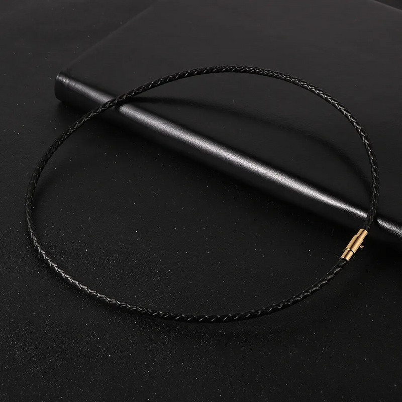 Izpārdošana vīriešiem Sieviešu 3mm 4mm 5mm 6mm Pītas īstas ādas kaklarotas nerūsējošā tērauda magnētiskās sprādzes daudzslāņu rokassprādzes