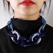 2023 nova ženska ogrlica s velikim zdepastim lancem punk hip-hop stil ogrlica od akrilne smole nakit veleprodaja nakita