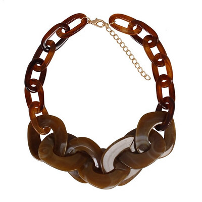 2023 nova ženska ogrlica s velikim zdepastim lancem punk hip-hop stil ogrlica od akrilne smole nakit veleprodaja nakita