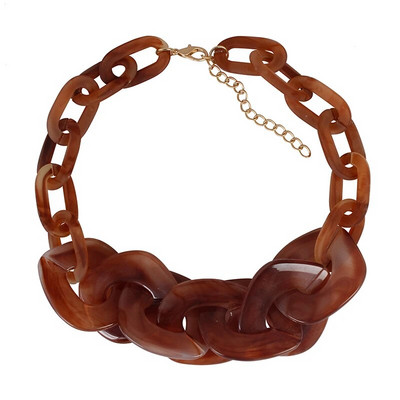 2023 nova ženska ogrlica s velikim zdepastim lancem punk hip-hop stil ogrlica od akrilne smole nakit veleprodaja nakita