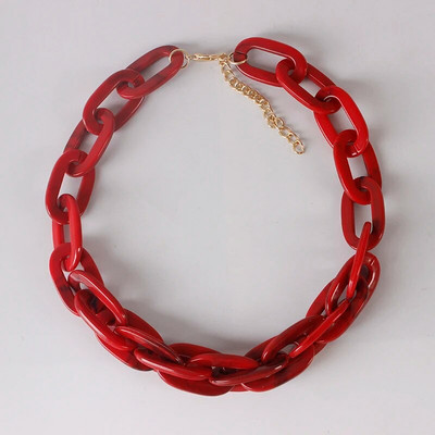 2023 nova ženska ogrlica s velikim zdepastim lancem punk hip-hop stil ogrlica od akrilne smole nakit veleprodaja nakita