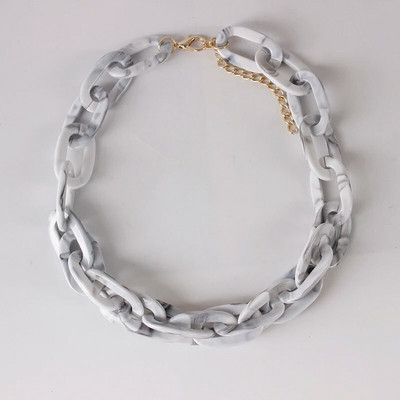 2023 nova ženska ogrlica s velikim zdepastim lancem punk hip-hop stil ogrlica od akrilne smole nakit veleprodaja nakita