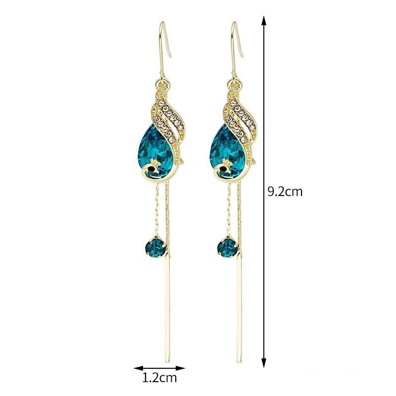 Paprasti fenikso krištoliniai auskarai moteriški mieli auskarai moteriški metaliniai mieli auskarai moteriški H9