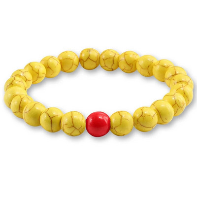 Modernas dzeltenas dabīgā akmens krelles, apburošas rokassprādzes un rokassprādzes sievietēm, apaļas krelles, pavedienu rokassprādze vīriešiem, rotaslietas Pulseira Feminina