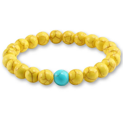 Modernas dzeltenas dabīgā akmens krelles, apburošas rokassprādzes un rokassprādzes sievietēm, apaļas krelles, pavedienu rokassprādze vīriešiem, rotaslietas Pulseira Feminina