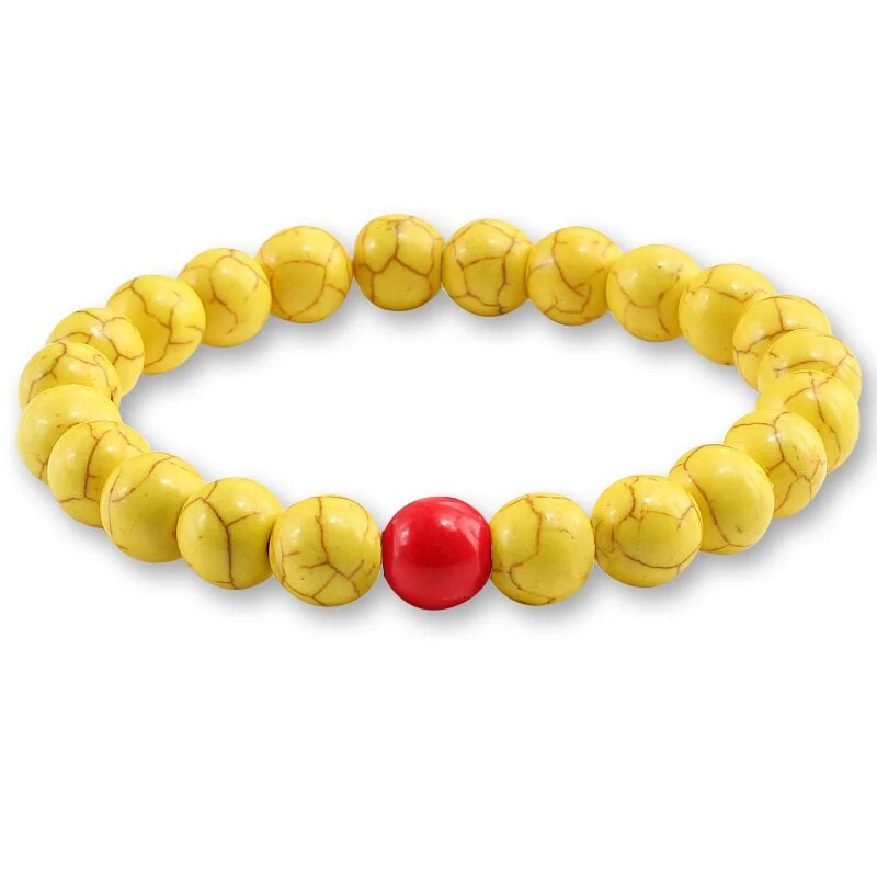 Modernas dzeltenas dabīgā akmens krelles, apburošas rokassprādzes un rokassprādzes sievietēm, apaļas krelles, pavedienu rokassprādze vīriešiem, rotaslietas Pulseira Feminina