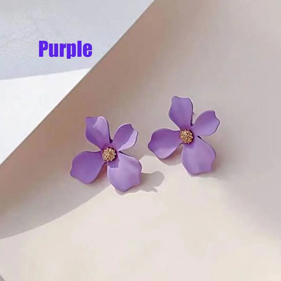 1 Pāris Modes ziedu auskari Boho ziedu formas margrietiņas auskari kāzu ballīte retro greznas rotaslietas dāvanas meitenēm