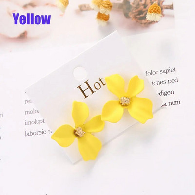 1 Pāris Modes ziedu auskari Boho ziedu formas margrietiņas auskari kāzu ballīte retro greznas rotaslietas dāvanas meitenēm