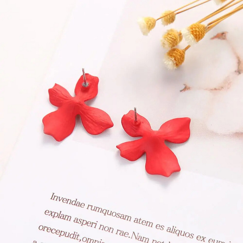 1 Pāris Modes ziedu auskari Boho ziedu formas margrietiņas auskari kāzu ballīte retro greznas rotaslietas dāvanas meitenēm