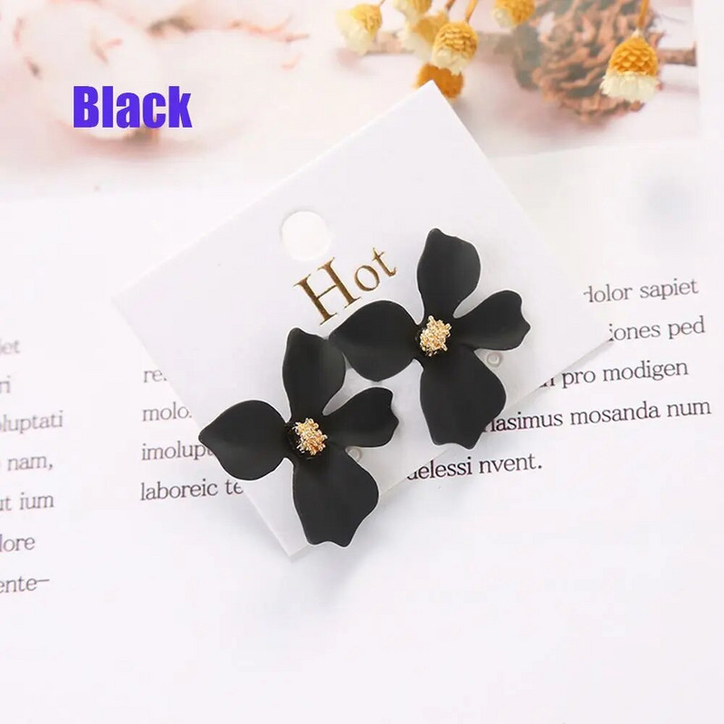 1 Pāris Modes ziedu auskari Boho ziedu formas margrietiņas auskari kāzu ballīte retro greznas rotaslietas dāvanas meitenēm