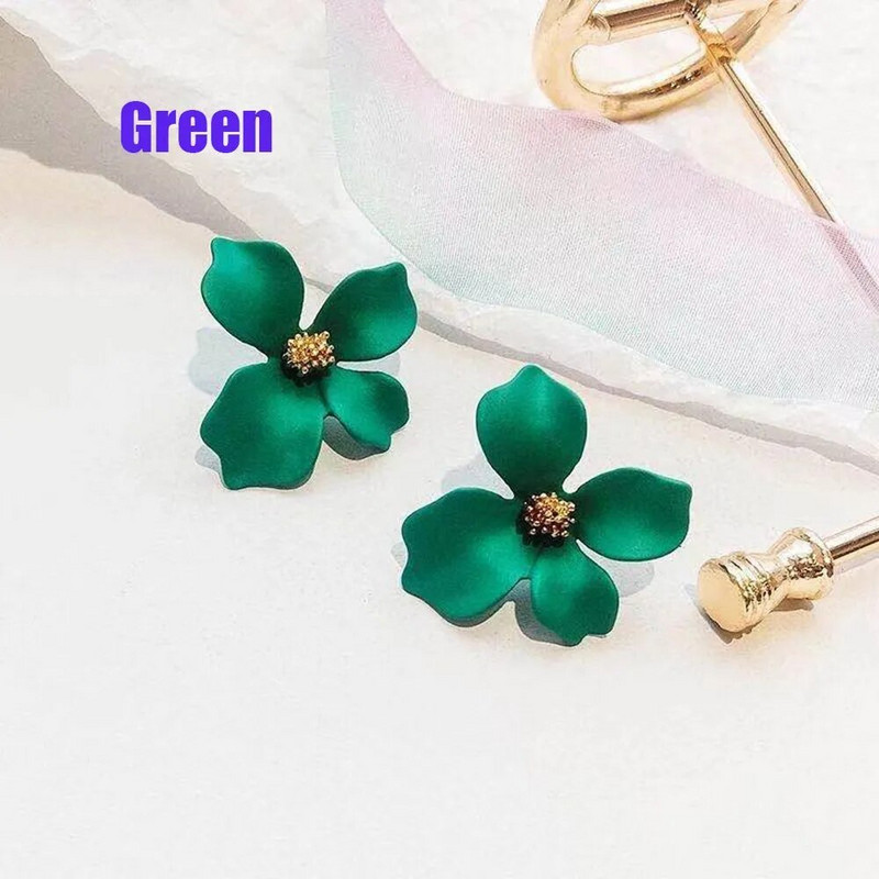 1 Pāris Modes ziedu auskari Boho ziedu formas margrietiņas auskari kāzu ballīte retro greznas rotaslietas dāvanas meitenēm