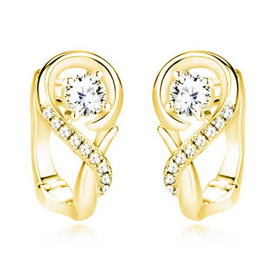 Modes sieviešu cirkona auskari Luksusa kāzu rotaslietas saderināšanās auskari sievietēm saderināšanās gadadienas dāvanu vairumtirdzniecība