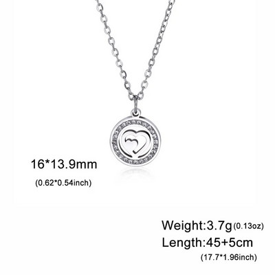 Divatos rozsdamentes acél strasszfa élet medál nyaklánc nőknek varázslatos nyári kulcscsont lánc ékszer ajándék Colgantes Cadena